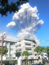 桜島の噴火観測